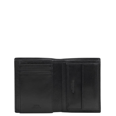 Black Bifold Leather Mens Wallet