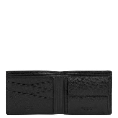 Black Bifold Leather Mens Wallet