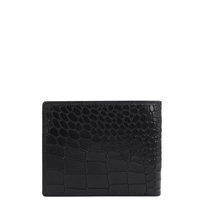 Black Bifold Leather Mens Wallet