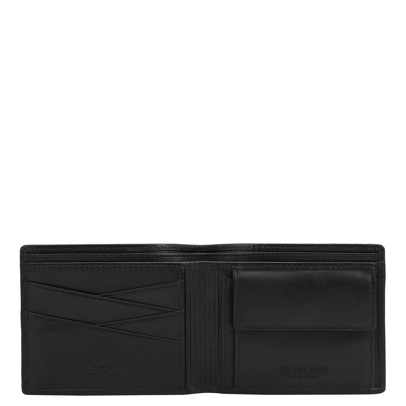 Black Bifold Leather Mens Wallet