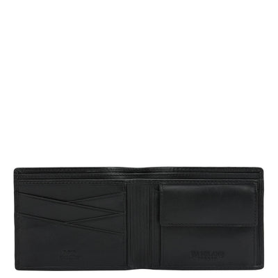 Black Bifold Leather Mens Wallet