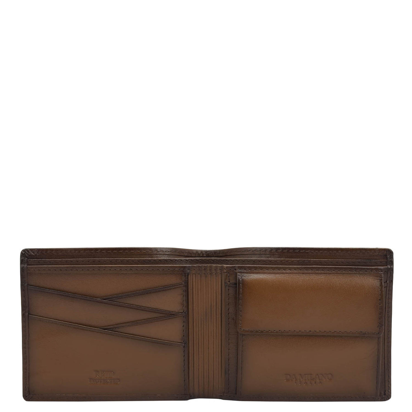 Cognac Bifold Leather Mens Wallet