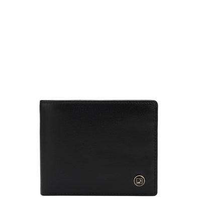 Black Bifold Leather Mens Wallet