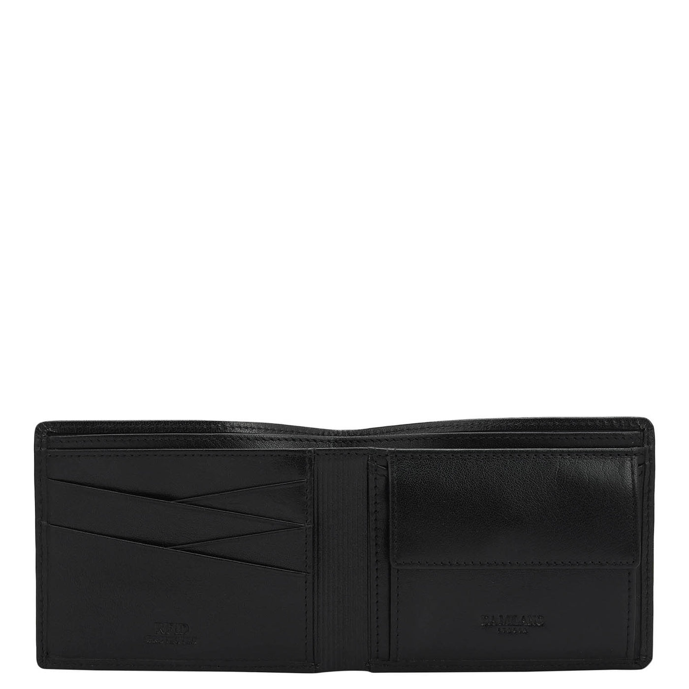 Black Bifold Leather Mens Wallet