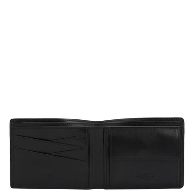 Black Bifold Leather Mens Wallet