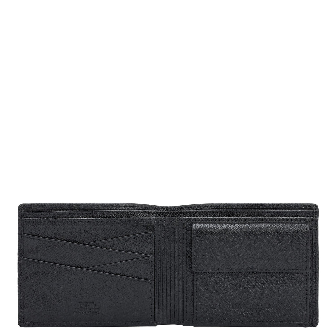 Black Bifold Leather Mens Wallet