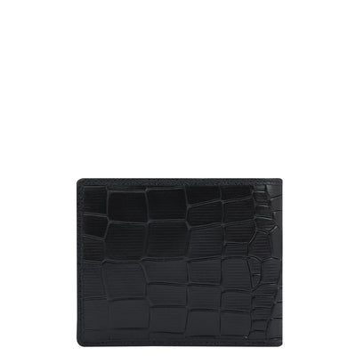 Black Bifold Leather Mens Wallet