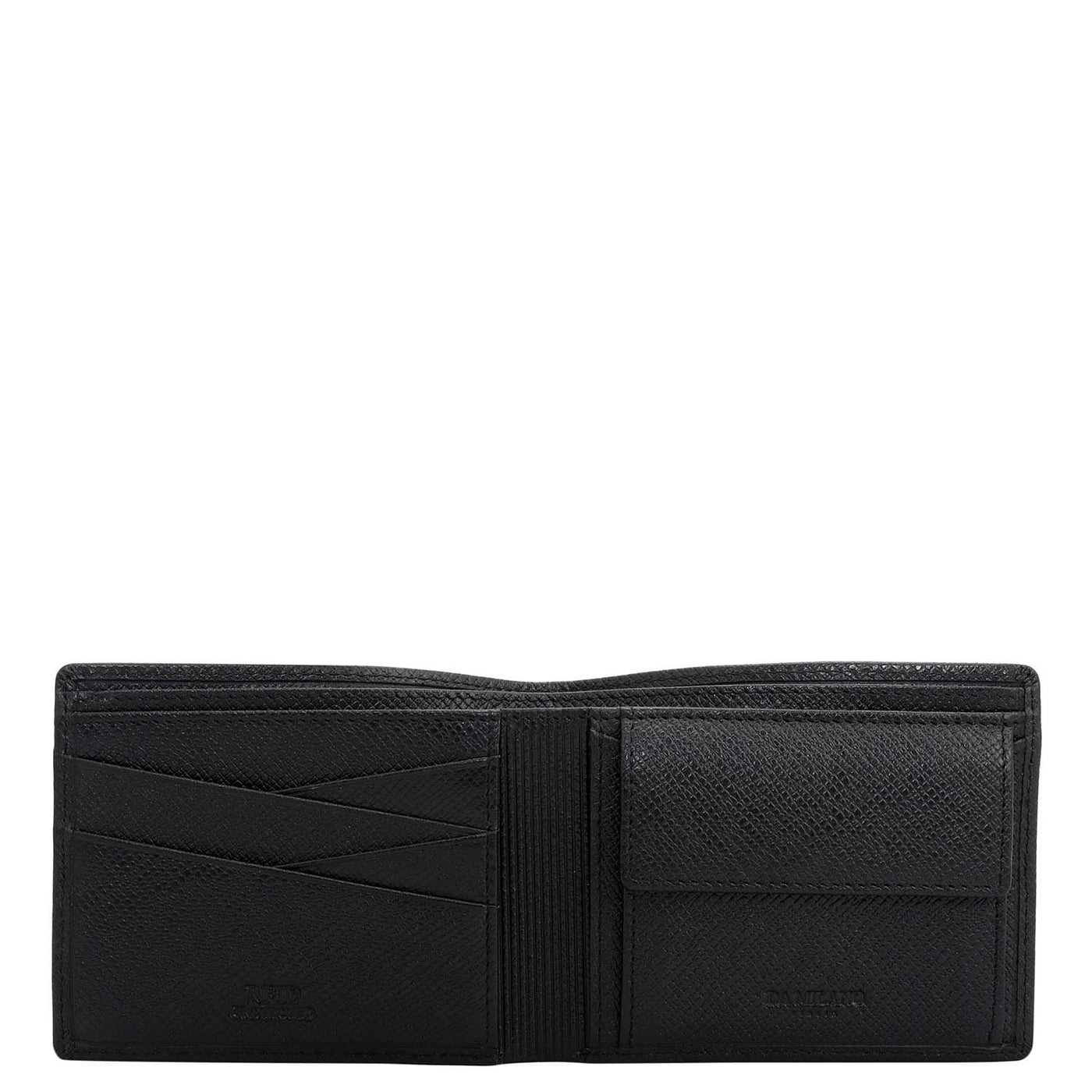 Black Bifold Leather Mens Wallet