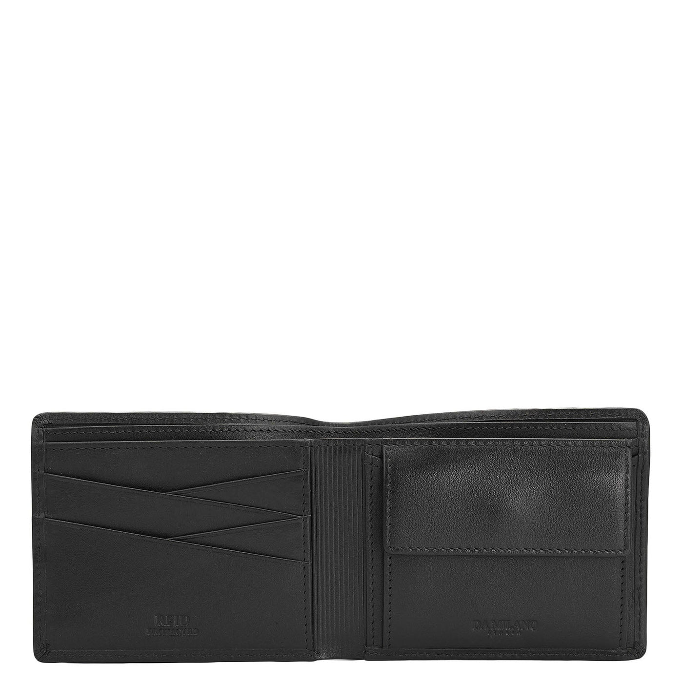 Black Bifold Leather Mens Wallet