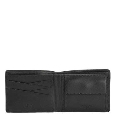 Black Bifold Leather Mens Wallet