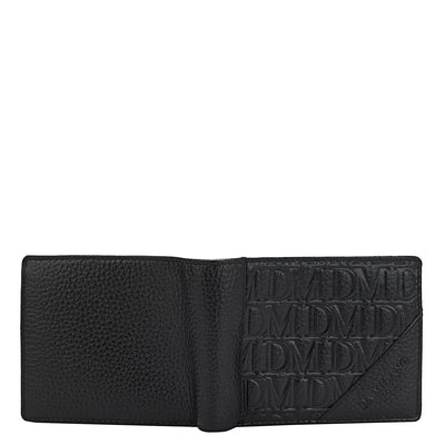 Monogram  Leather Mens Wallet - Black