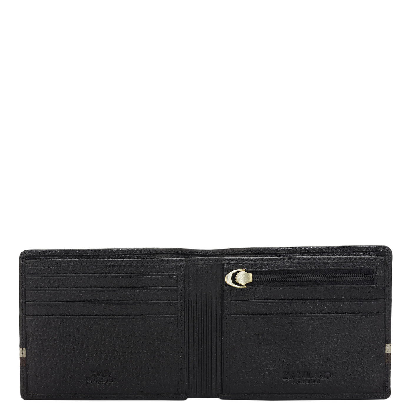 Black Bifold Leather Mens Wallet