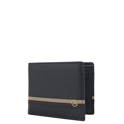 Navy Bifold Leather Mens Wallet