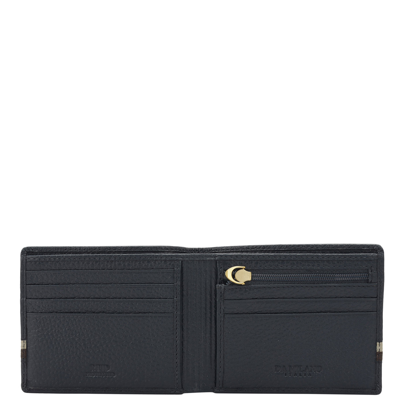 Navy Bifold Leather Mens Wallet