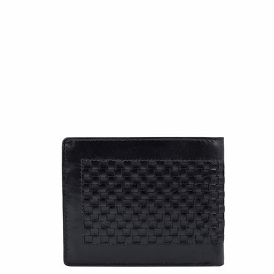 Black Bifold Leather Mens Wallet