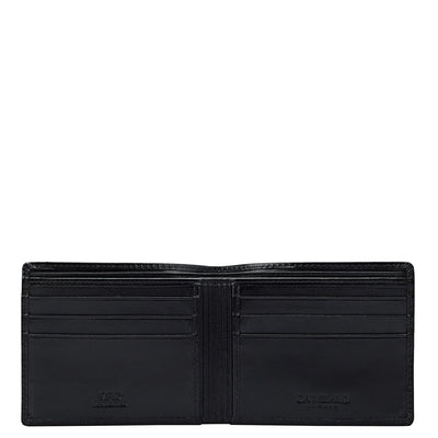 Black Bifold Leather Mens Wallet