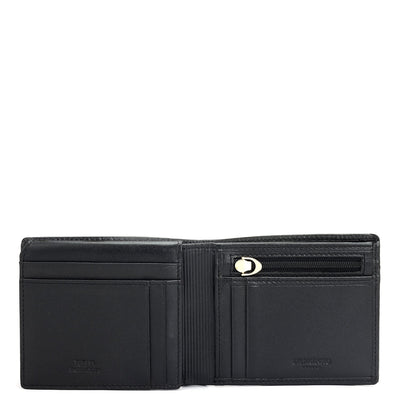 Black Bifold Leather Mens Wallet