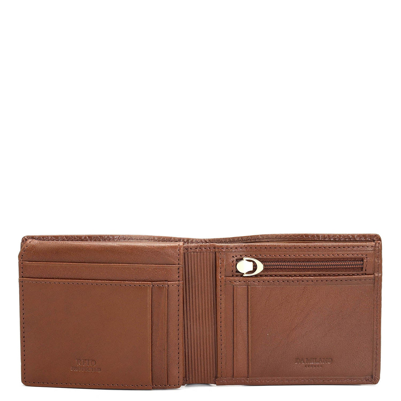 Cognac Bifold Leather Mens Wallet