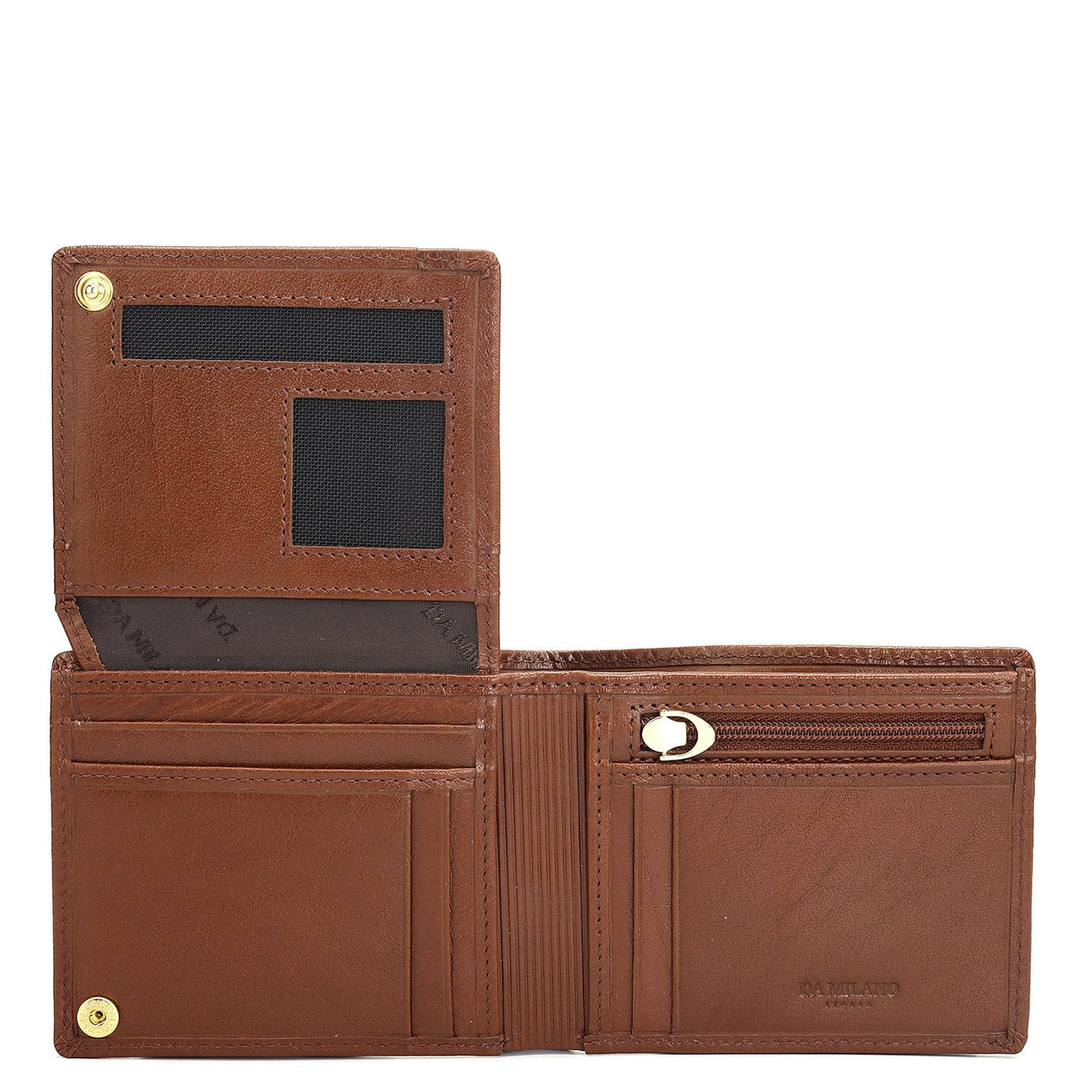 Cognac Bifold Leather Mens Wallet