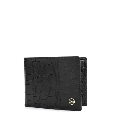 Black Bifold Leather Mens Wallet