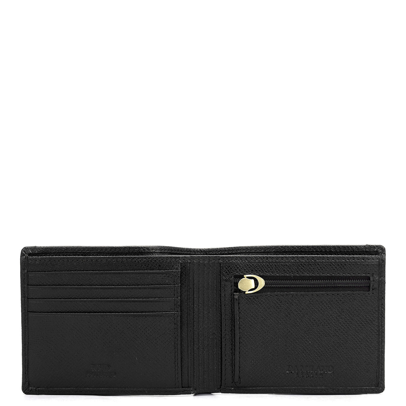 Black Bifold Leather Mens Wallet