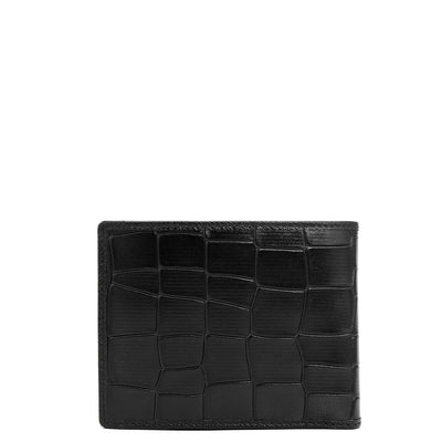 Black Bifold Leather Mens Wallet