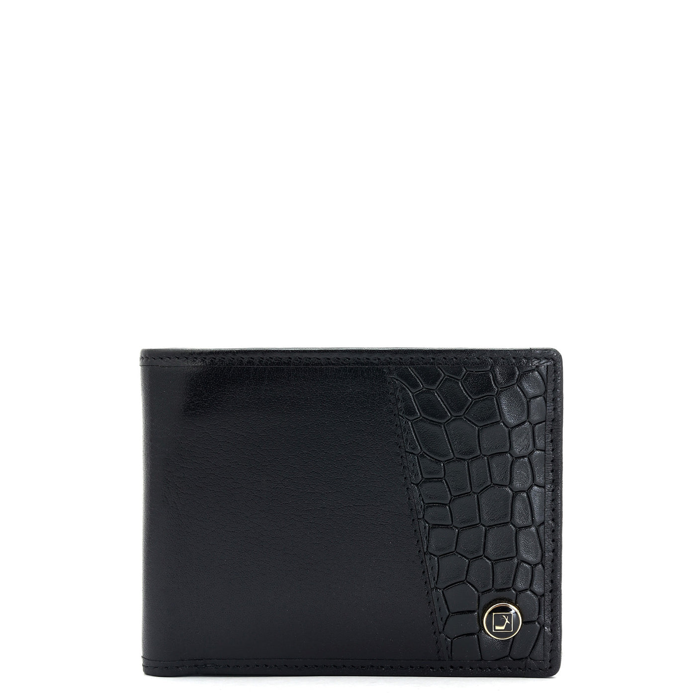 Black Bifold Leather Mens Wallet