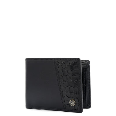 Black Bifold Leather Mens Wallet