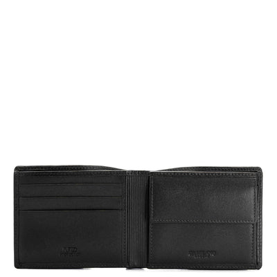 Black Bifold Leather Mens Wallet