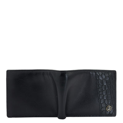 Black Bifold Leather Mens Wallet