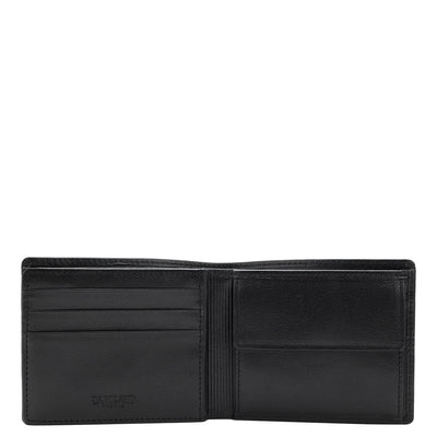 Black Bifold Leather Mens Wallet