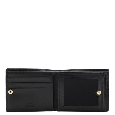 Black Bifold Leather Mens Wallet