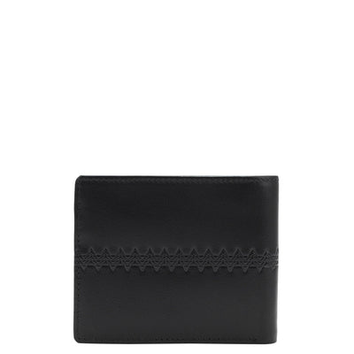 Black Bifold Leather Mens Wallet