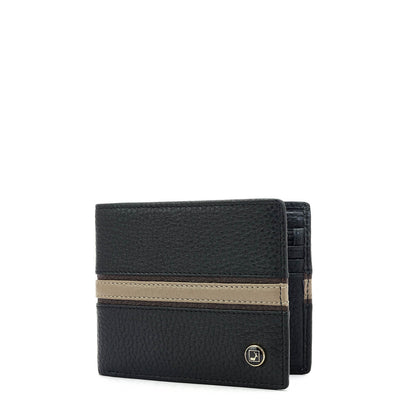 Black Bifold Leather Mens Wallet