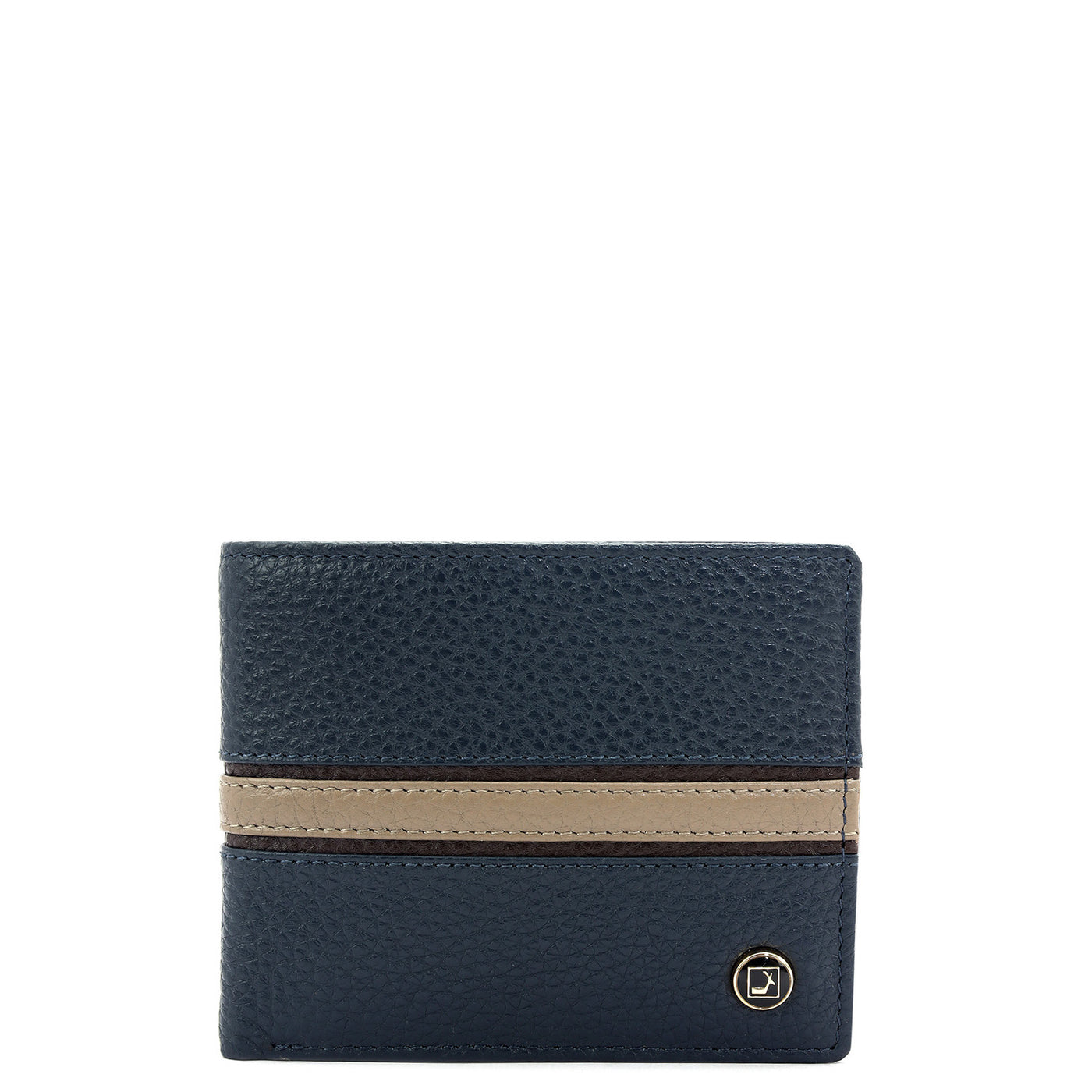 Navy Bifold Leather Mens Wallet