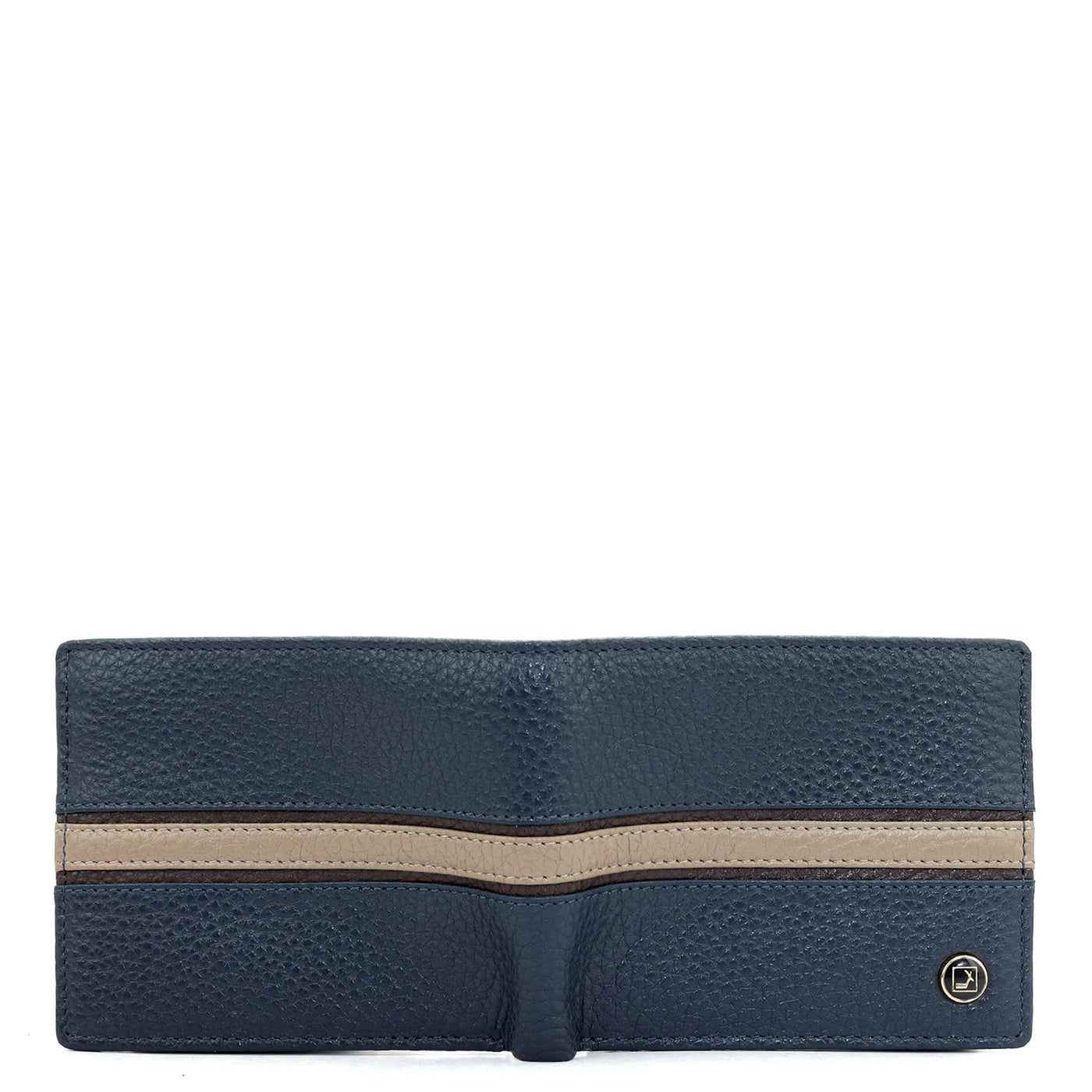 Navy Bifold Leather Mens Wallet