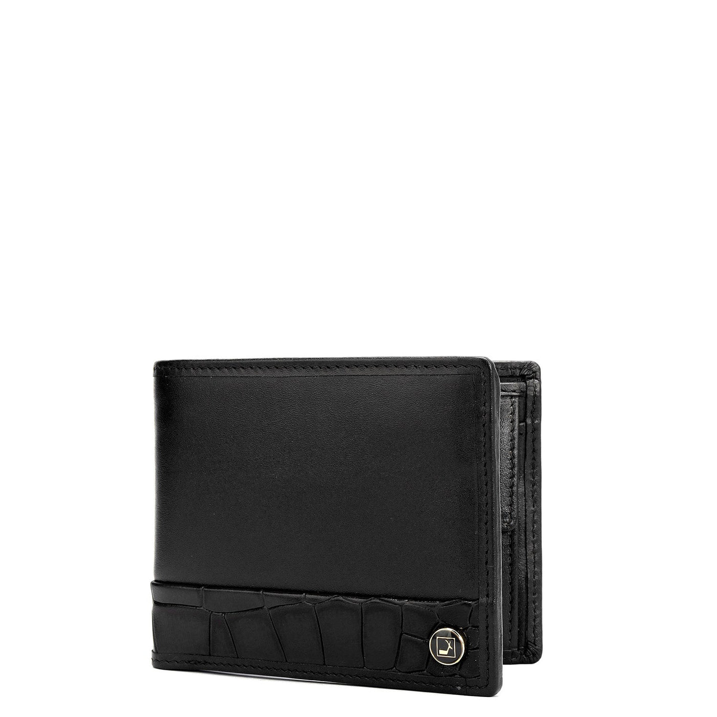 Black Bifold Leather Mens Wallet