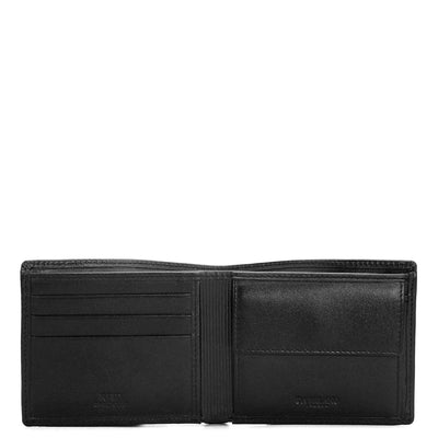 Black Bifold Leather Mens Wallet