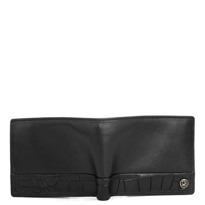 Black Bifold Leather Mens Wallet