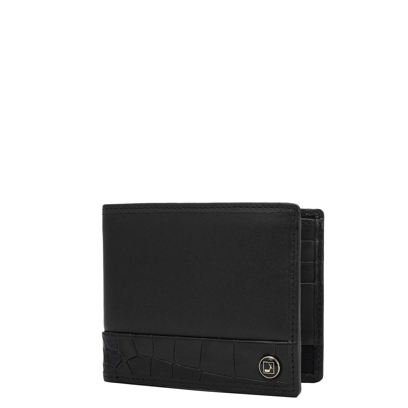 Black Bifold Leather Mens Wallet