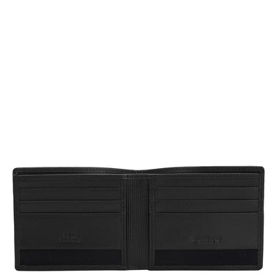 Black Bifold Leather Mens Wallet