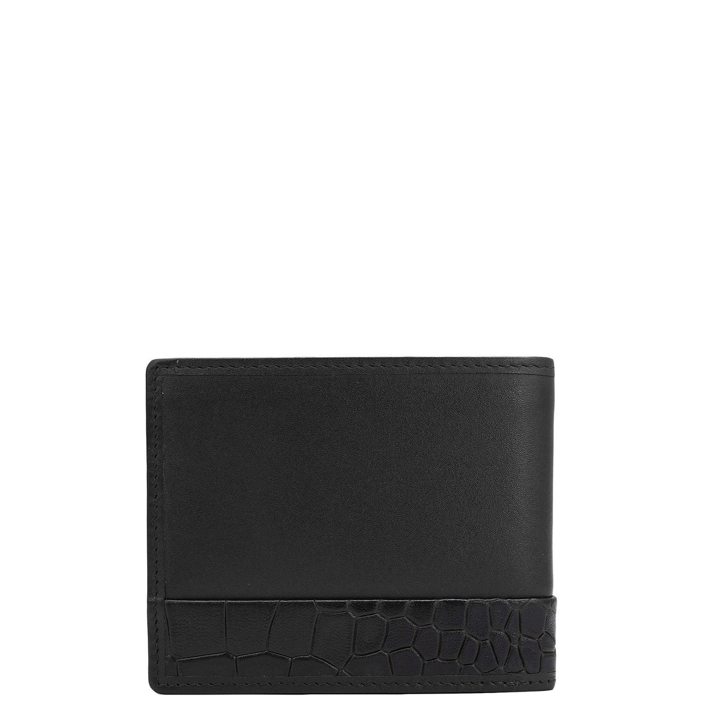 Black Bifold Leather Mens Wallet