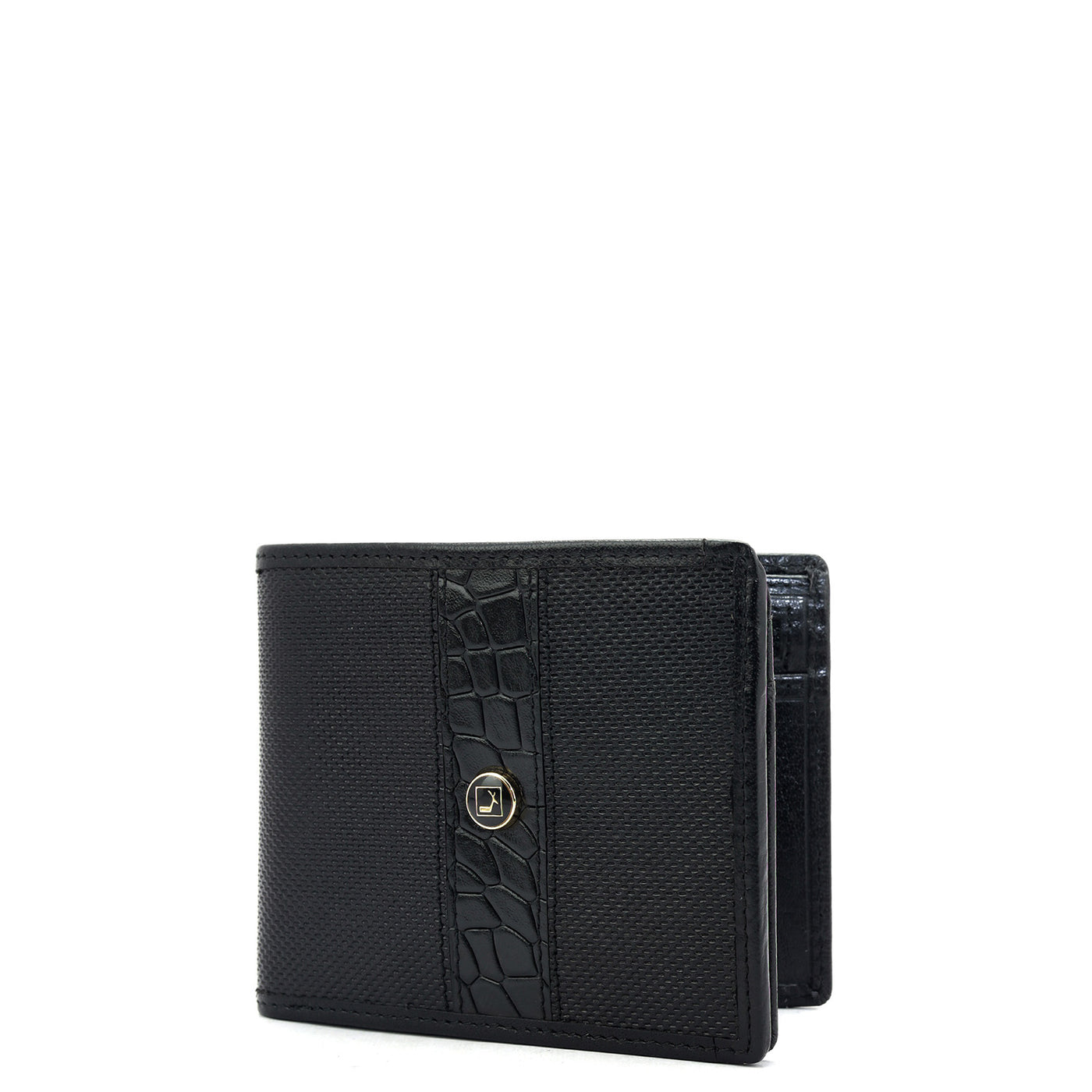 Black Bifold Leather Mens Wallet