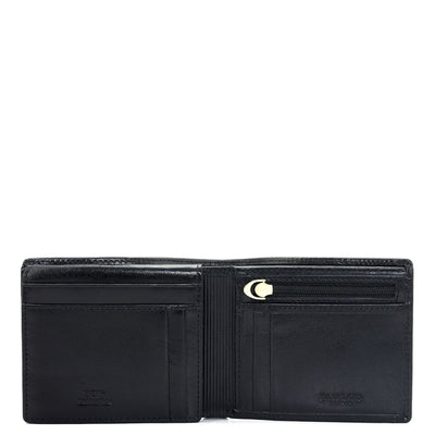 Black Bifold Leather Mens Wallet