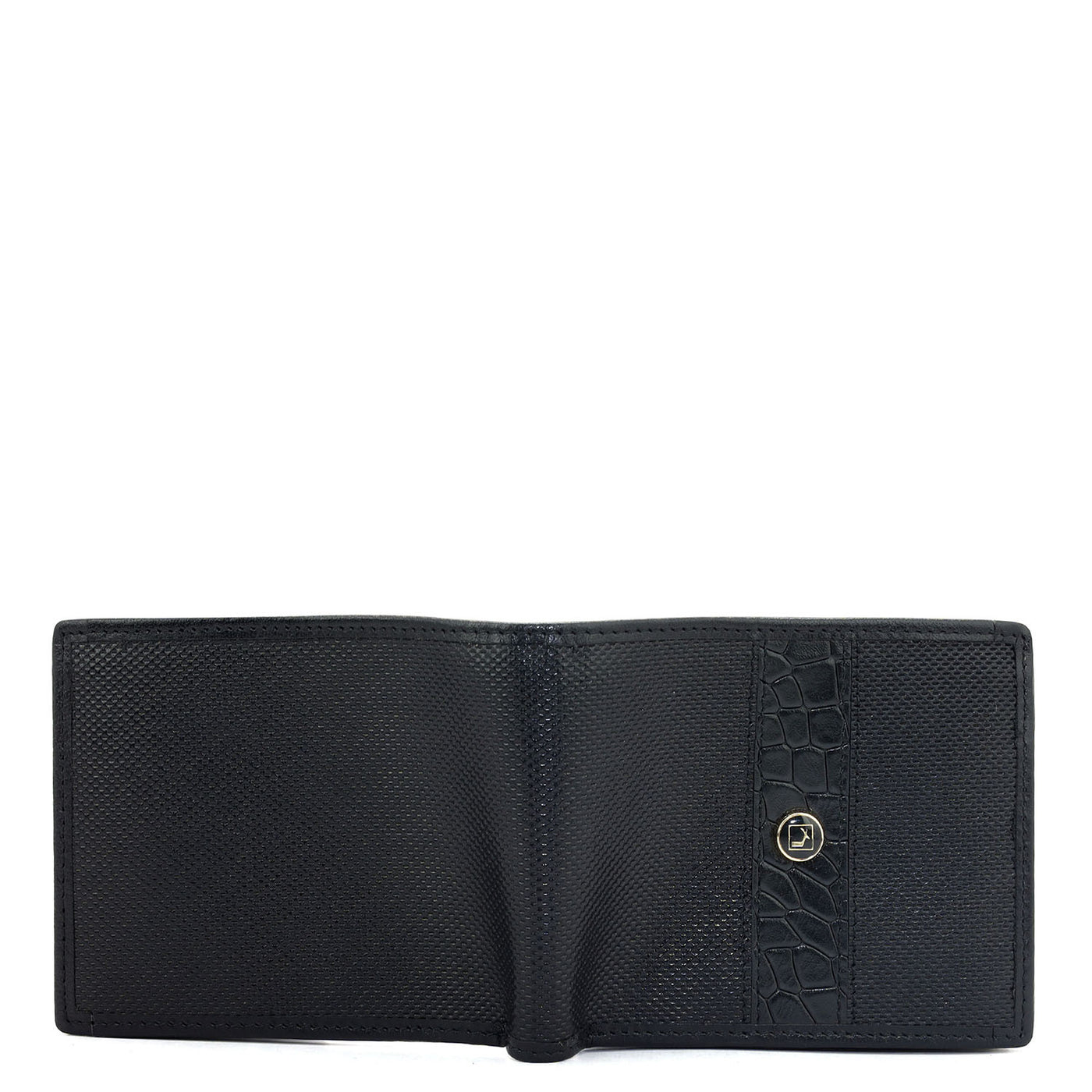 Black Bifold Leather Mens Wallet