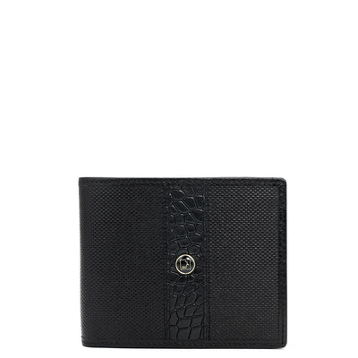 Black Bifold Leather Mens Wallet