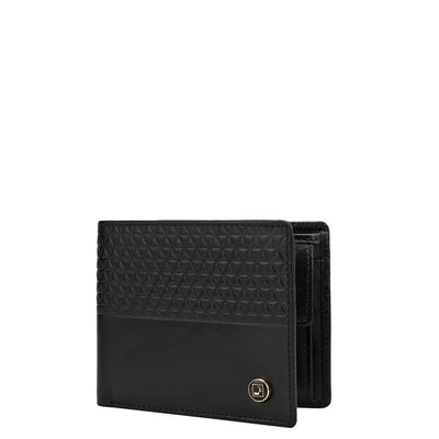 Black Bifold Leather Mens Wallet