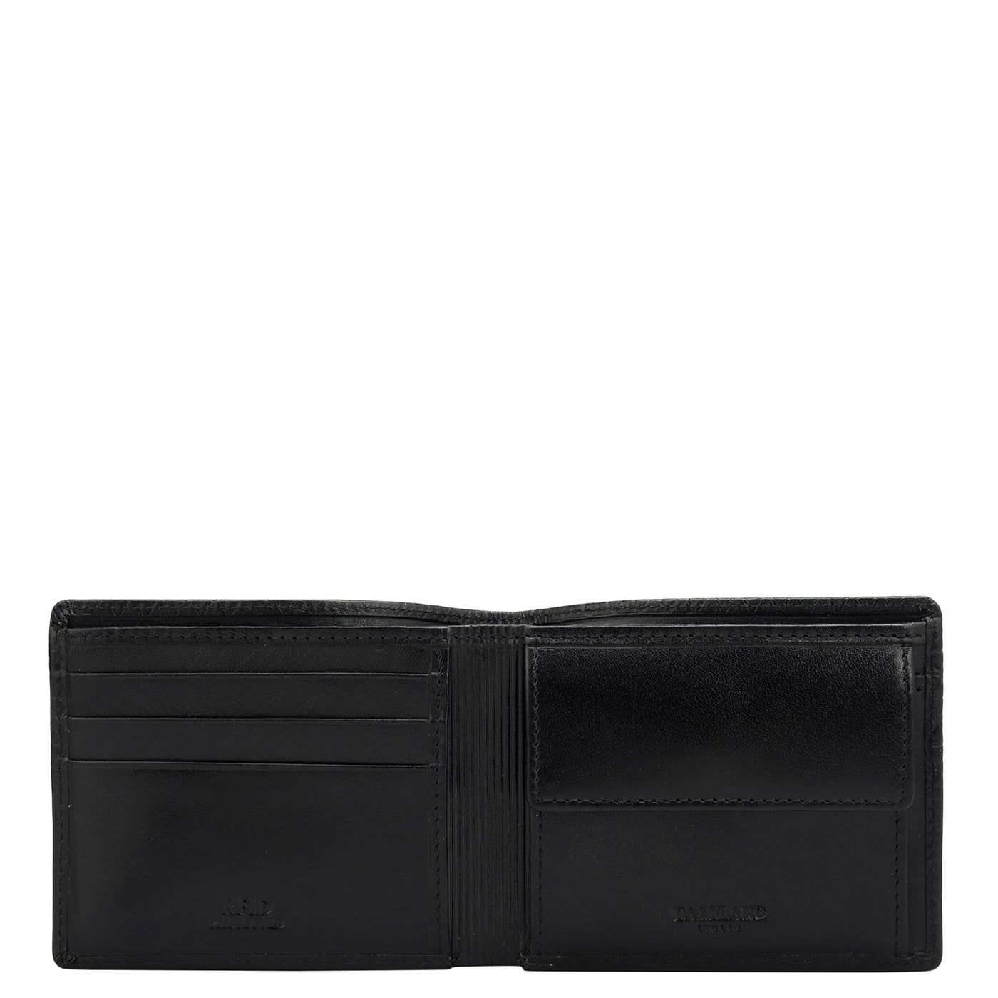 Black Bifold Leather Mens Wallet