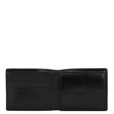 Black Bifold Leather Mens Wallet