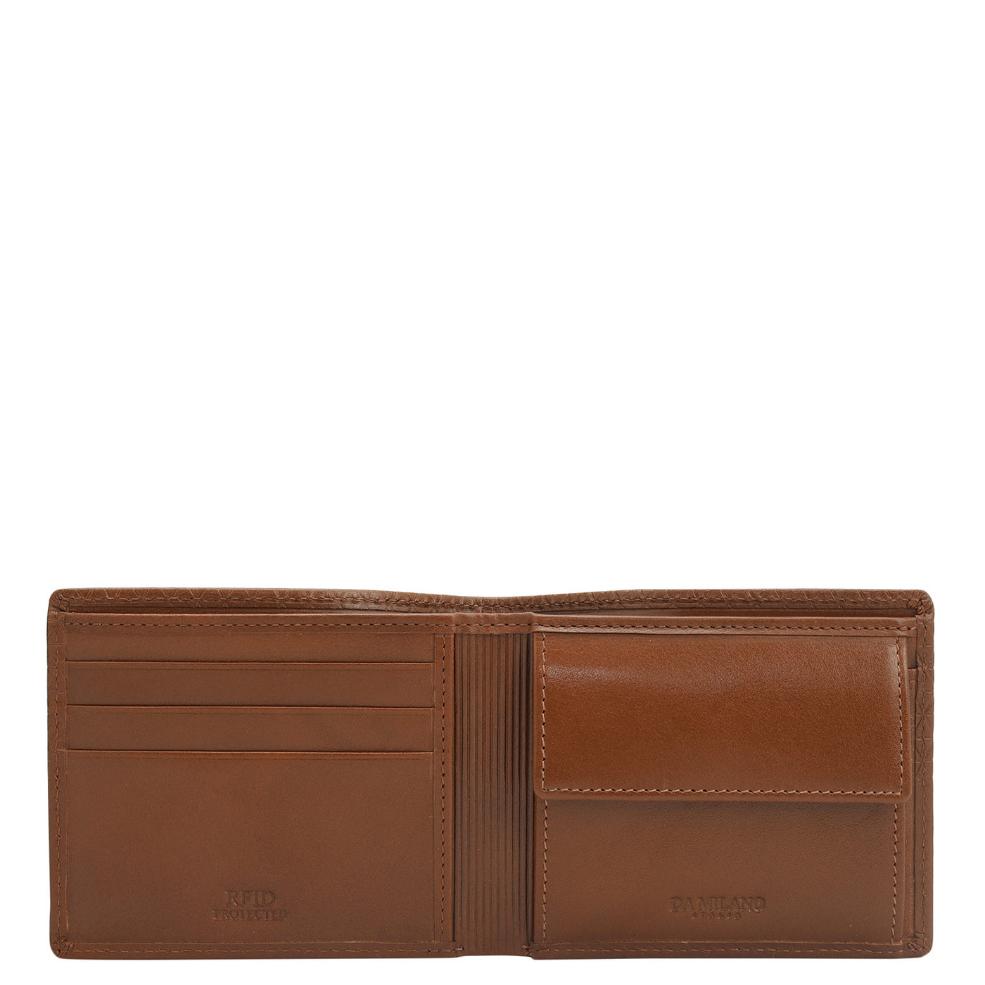 Cognac Bifold Leather Mens Wallet